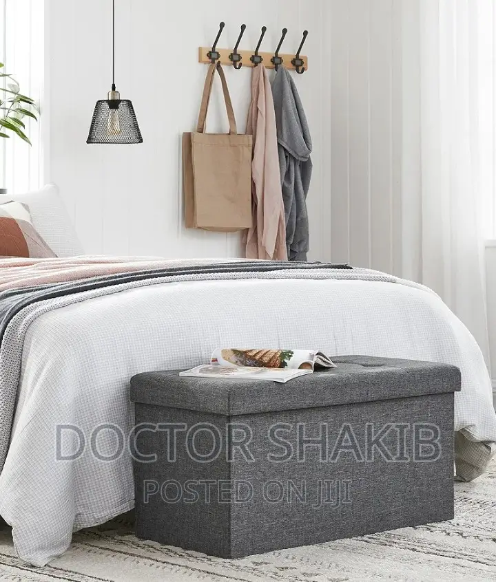 Foldable Line Fabric Padded Storage Box