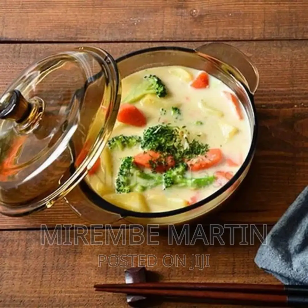2pc Soup Mixing Baking Serving Glass Casserole Dish