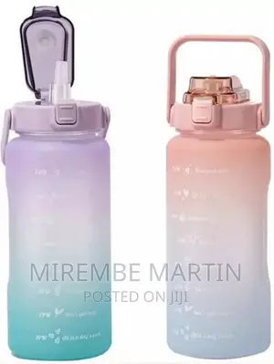 1.5L Time Marked Fitness Jug Outdoor Frosted Water Bottle,