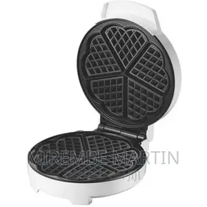 DSP Waffle Maker With Mini Heart-Shaped Waffles Grill -White