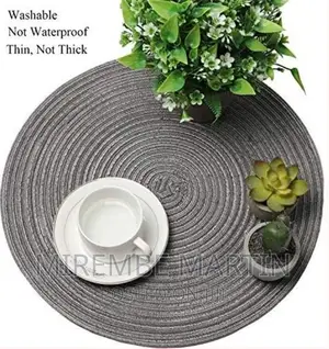 6 Round Decorative Placemats Table Mats