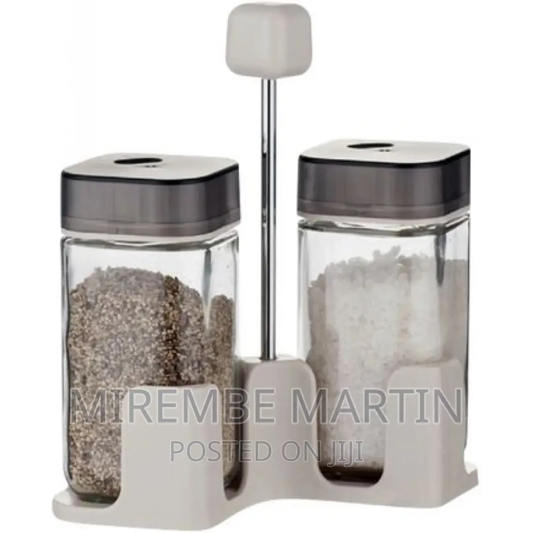 Double Countertop Spice, Salt, Pepper Shaker Rack