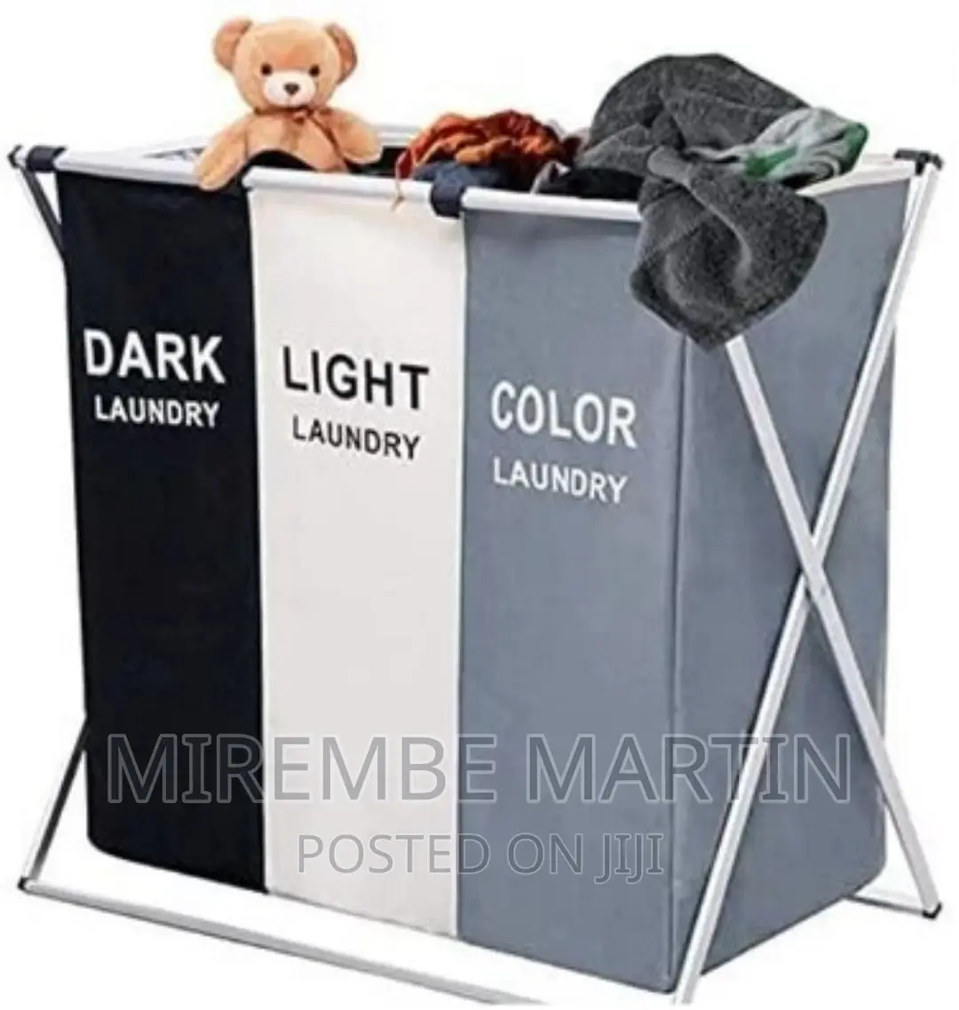 -Section Laundry Basket Bin Organizer