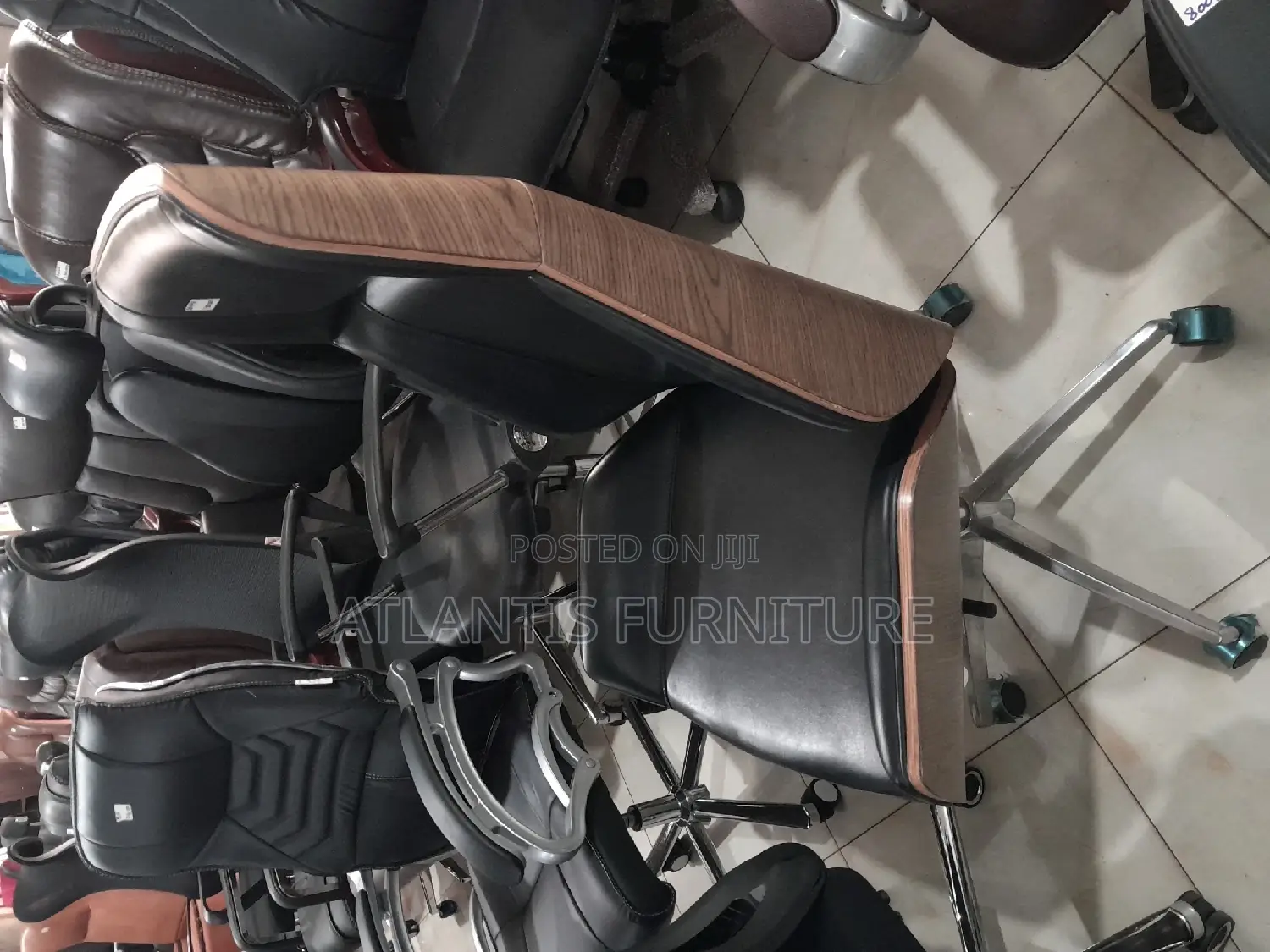 Brawn and Black Colour Chair