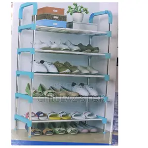Stainless Steel 6 Layer Shoe Rack.