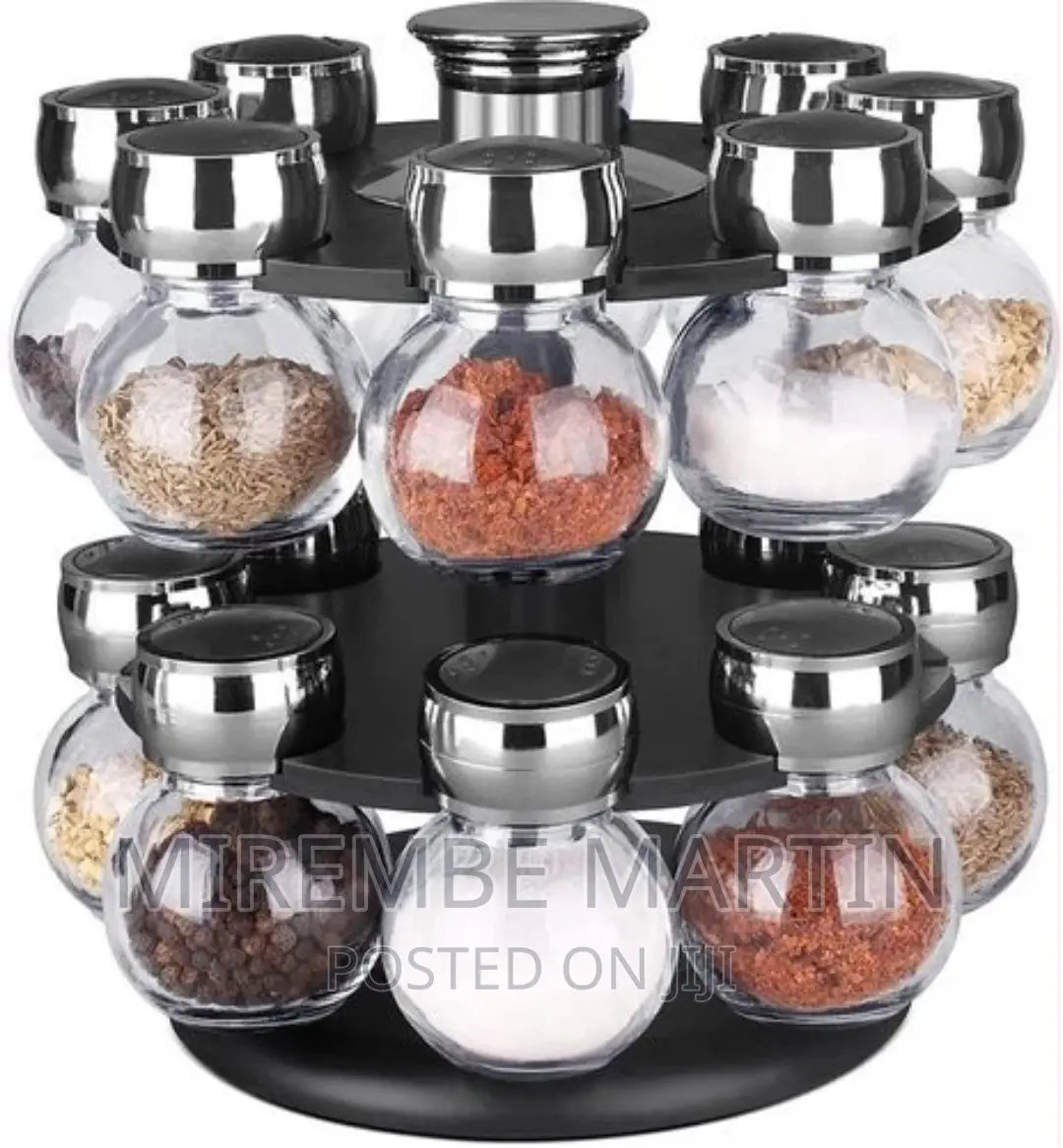 16pc Revolving Jar Kitchen Herbs Spice Rack