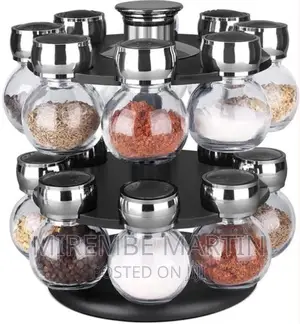 16pc Revolving Jar Kitchen Herbs Spice Rack