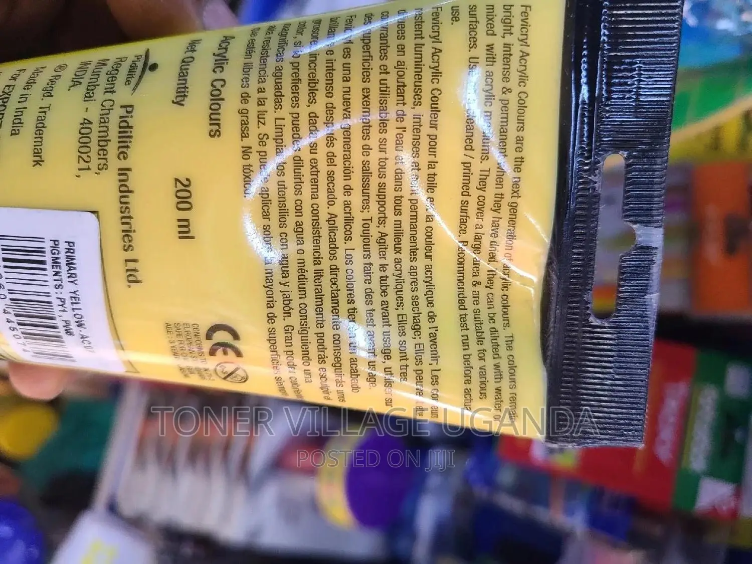 Yellow Fevicryl Acrylic Paints 200 MLS