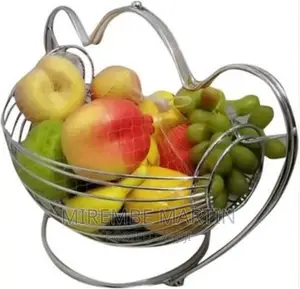 Metallic Fruit Storage Hanging Basket Holder