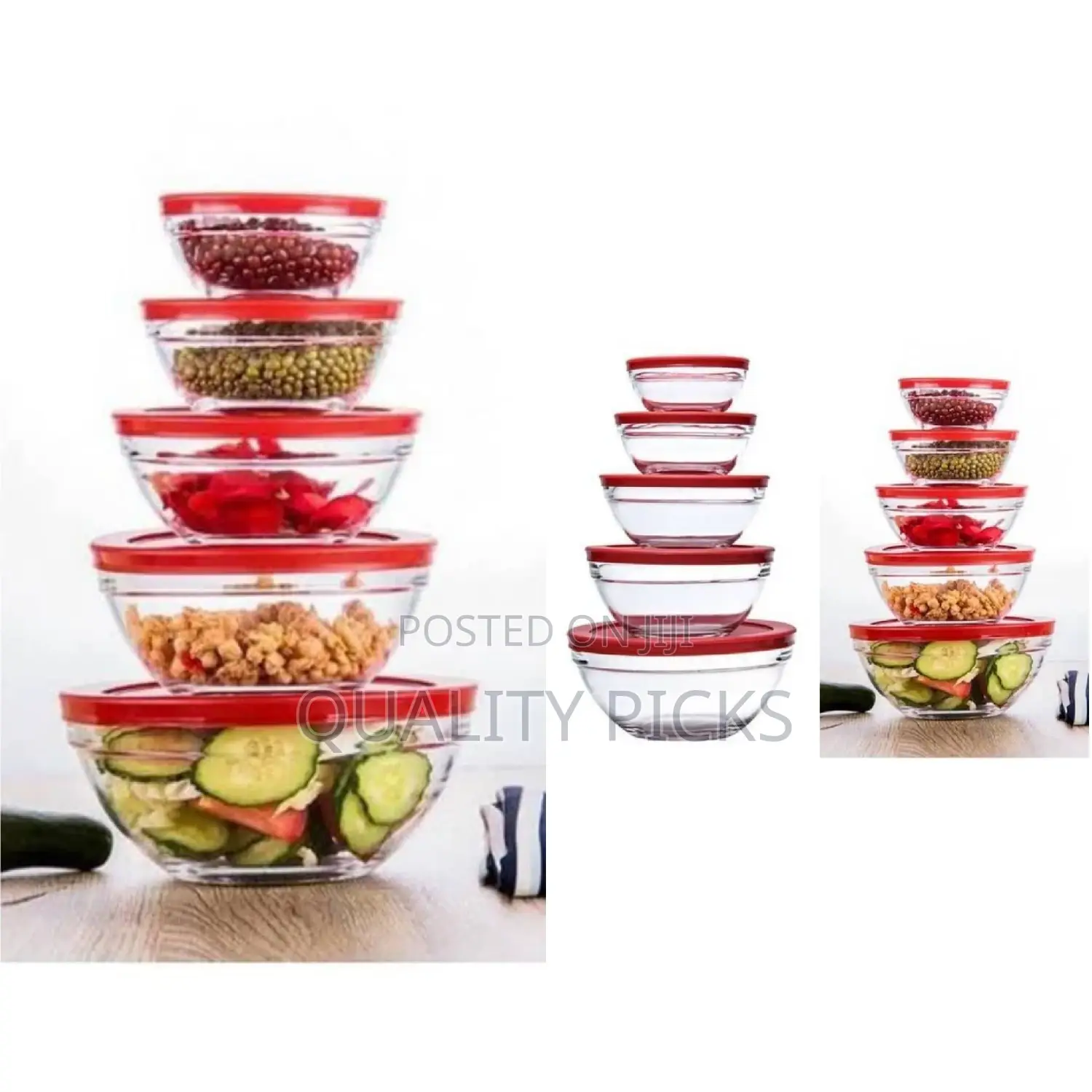 Glass Food Storage Bowl Set