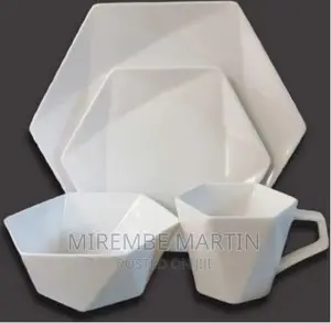 24 Pieces of Hexagonal Plates, Bowls, Cups, Dinner