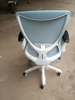 White and Right Blue Office Chair