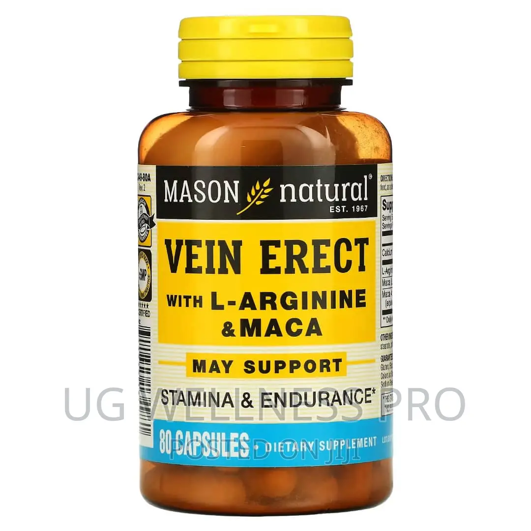 Mason Natural, Vein Erect With L-Arginine Maca, 80 Caps