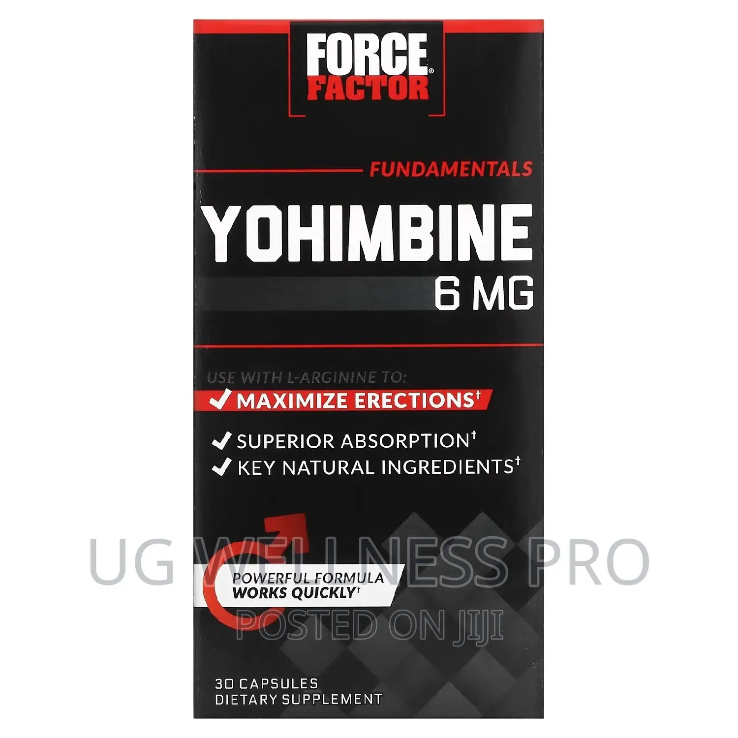 Force Factor, Yohimbine, 6 Mg, 30 Capsules for Men Vitality