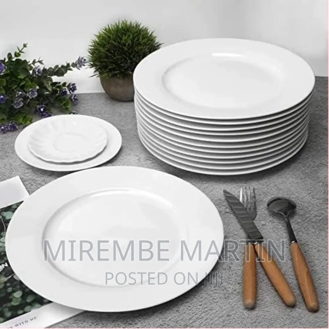 7 Inch 12-Piece Porcelain Salad, Dessert Dinner