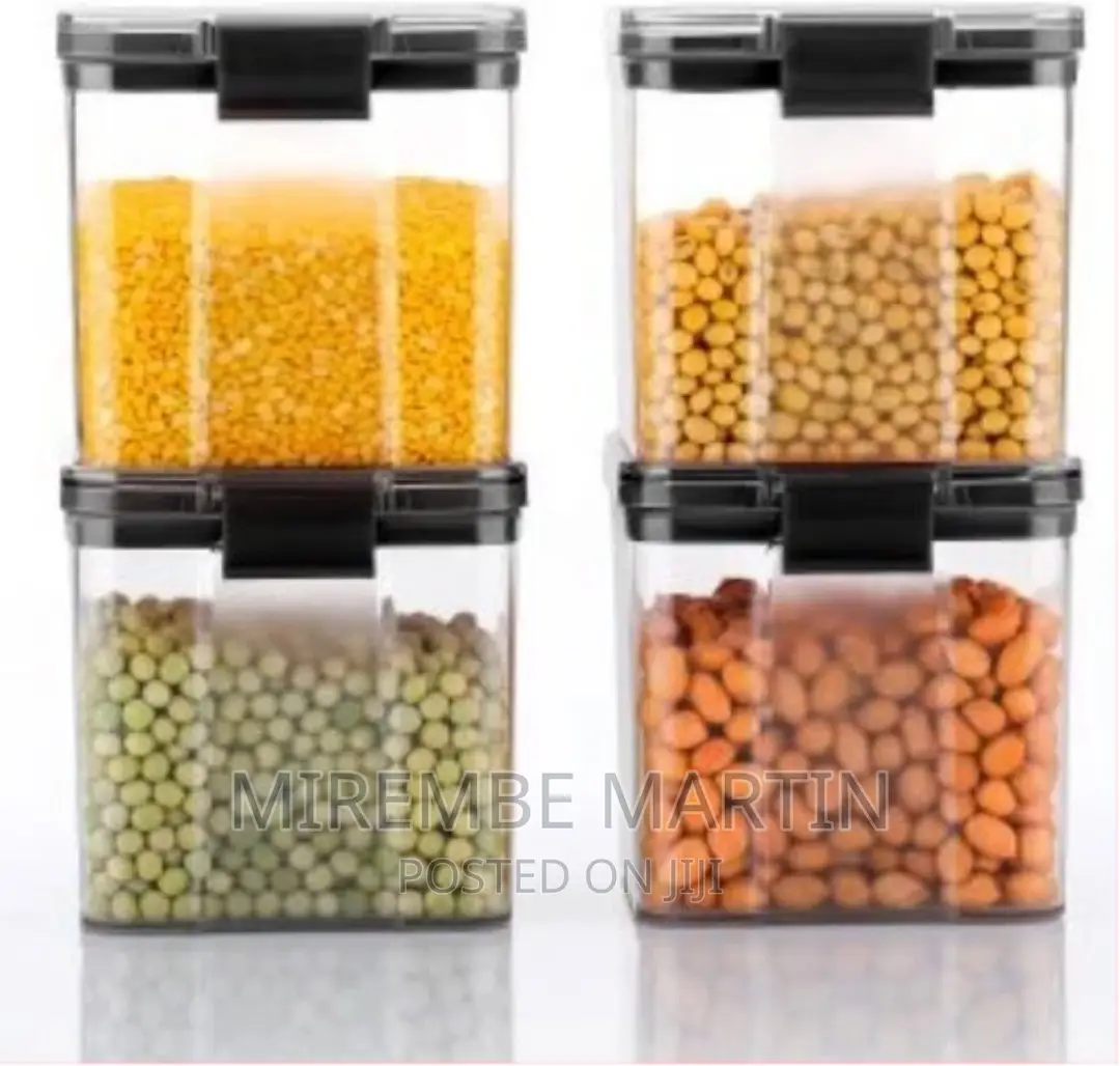 700ml 4-Piece Plastic Transparent Plain Storage