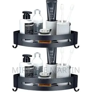 Self-Adhesive Metal Bathroom Kitchen Corner Rack Storage