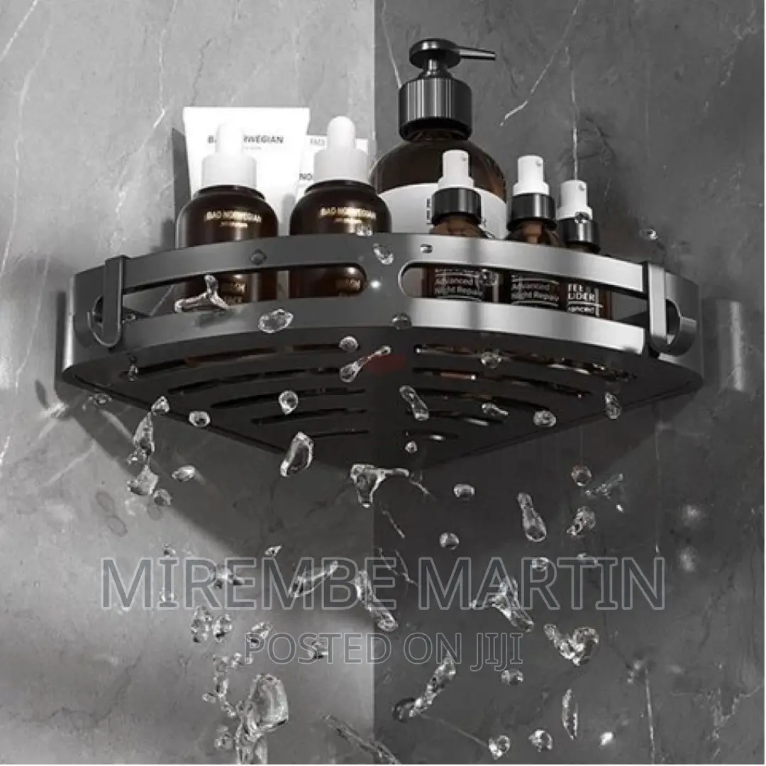 Self-Adhesive Metal Bathroom Kitchen Corner Rack Storage