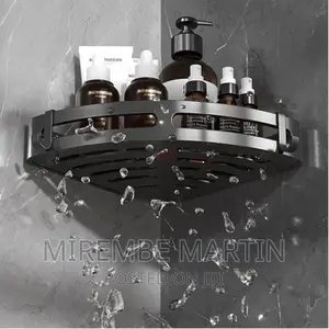 Self-Adhesive Metal Bathroom Kitchen Corner Rack Storage