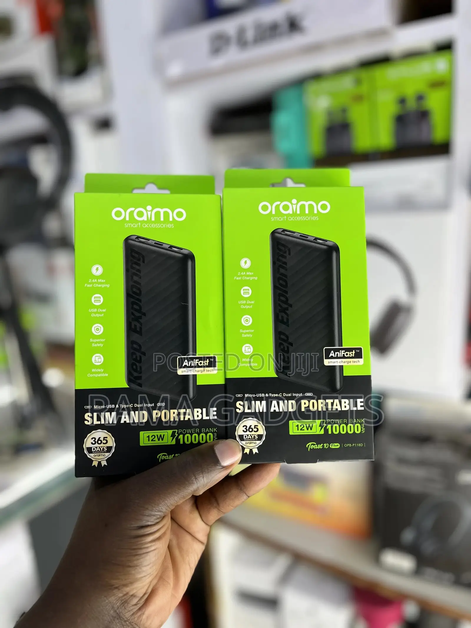 Slim and Portable Power Oraimo