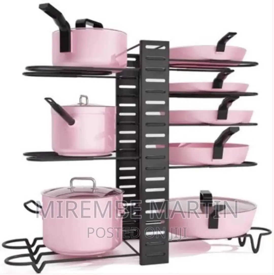 Kitchen Pots and Saucepans Rack Holder Storage Organizer –
