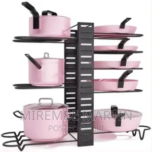 Kitchen Pots and Saucepans Rack Holder Storage Organizer –