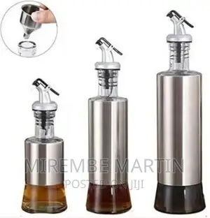 3 PCS Glass Vinegar Cooking Oil Dispensers Sauce Sprayer