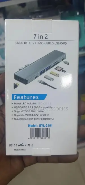 Usb-C to Hdtv+Tf/Sd+Usb3.0+Usb/C+Pd