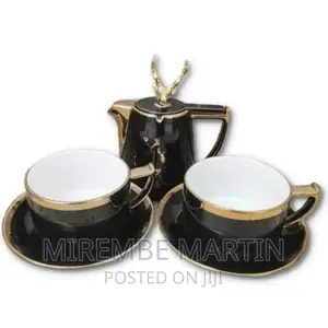 Breakfast Tea Pot 2 Cup Saucers Gift Set, 2pcs