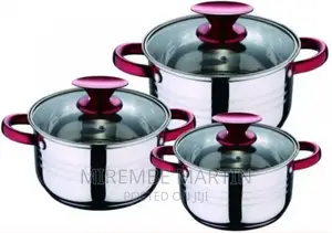6piece Stainless Steel Saucepans Cookware Pots-