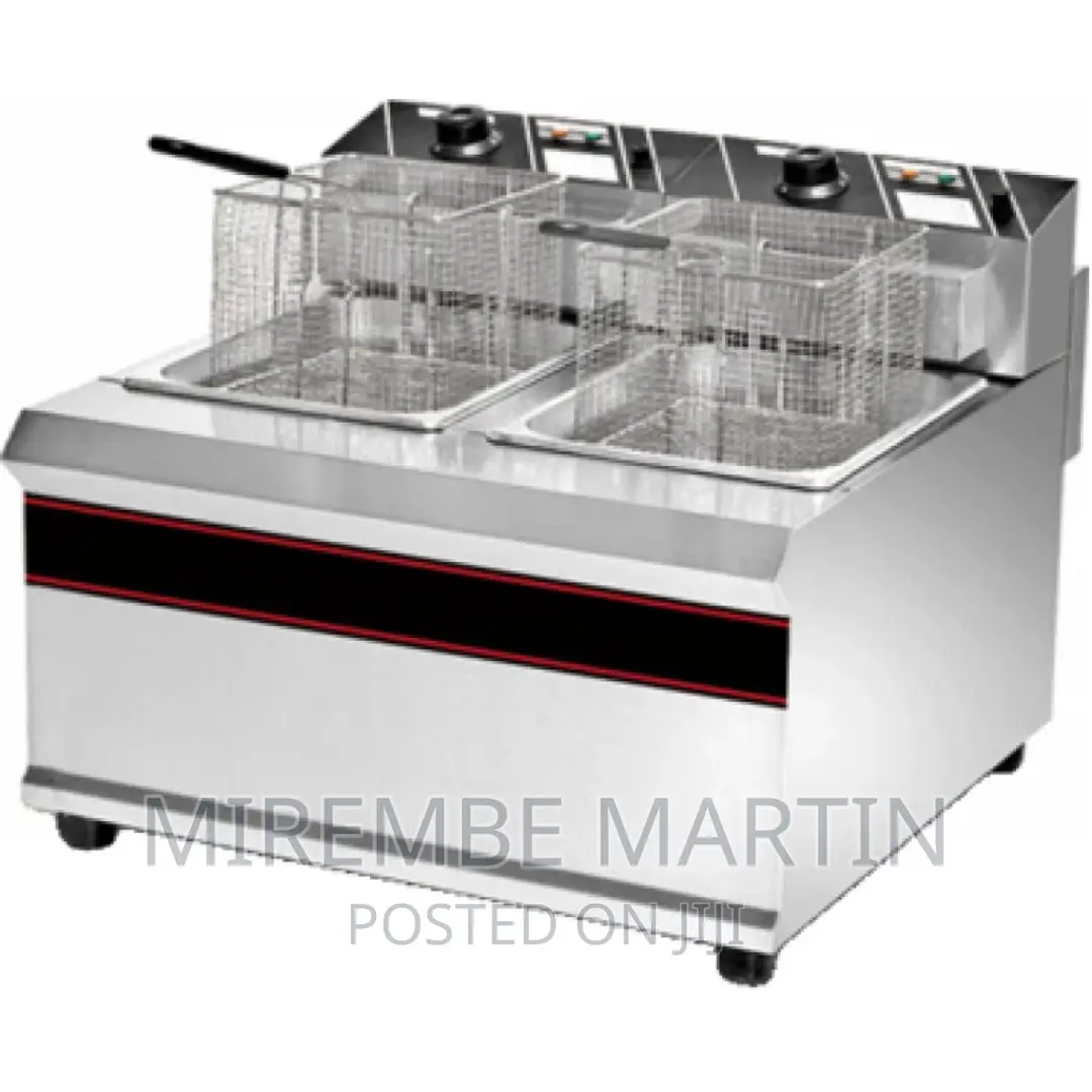 ADH HEF-902 2-Tanks 2-Baskets Commercial Electric Deepfryer