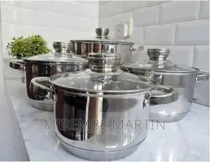 8 Pieces of Heavy Stainless Steel Saucepans Cookware,