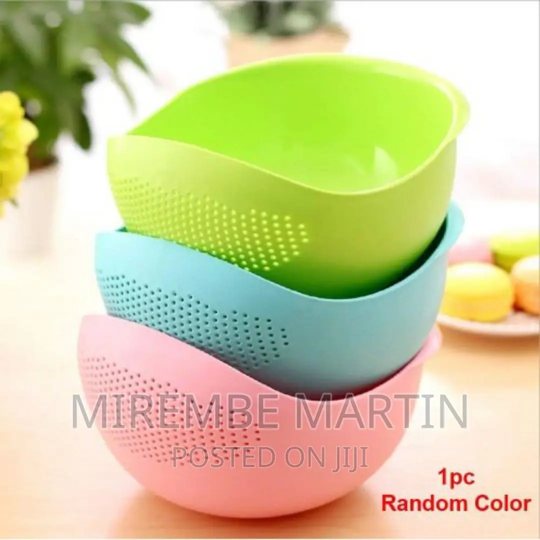 1pc Vegetable Washing Bowl Food Strainer Rice Colanders
