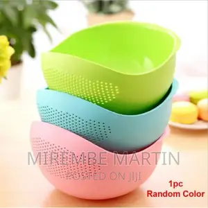 1pc Vegetable Washing Bowl Food Strainer Rice Colanders