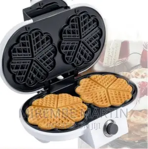 Silver Crest Double Waffle Maker With Mini Heart-