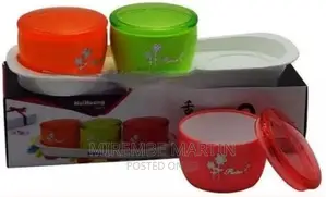 3piece Plastic Sugar Bowl Dish Candypot