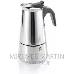 Espresso Maker Emilio for 6 Cups, Stainless Steel-
