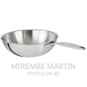 30cm Stainless Steel Wok Gas Cooker Frying Saucepan,