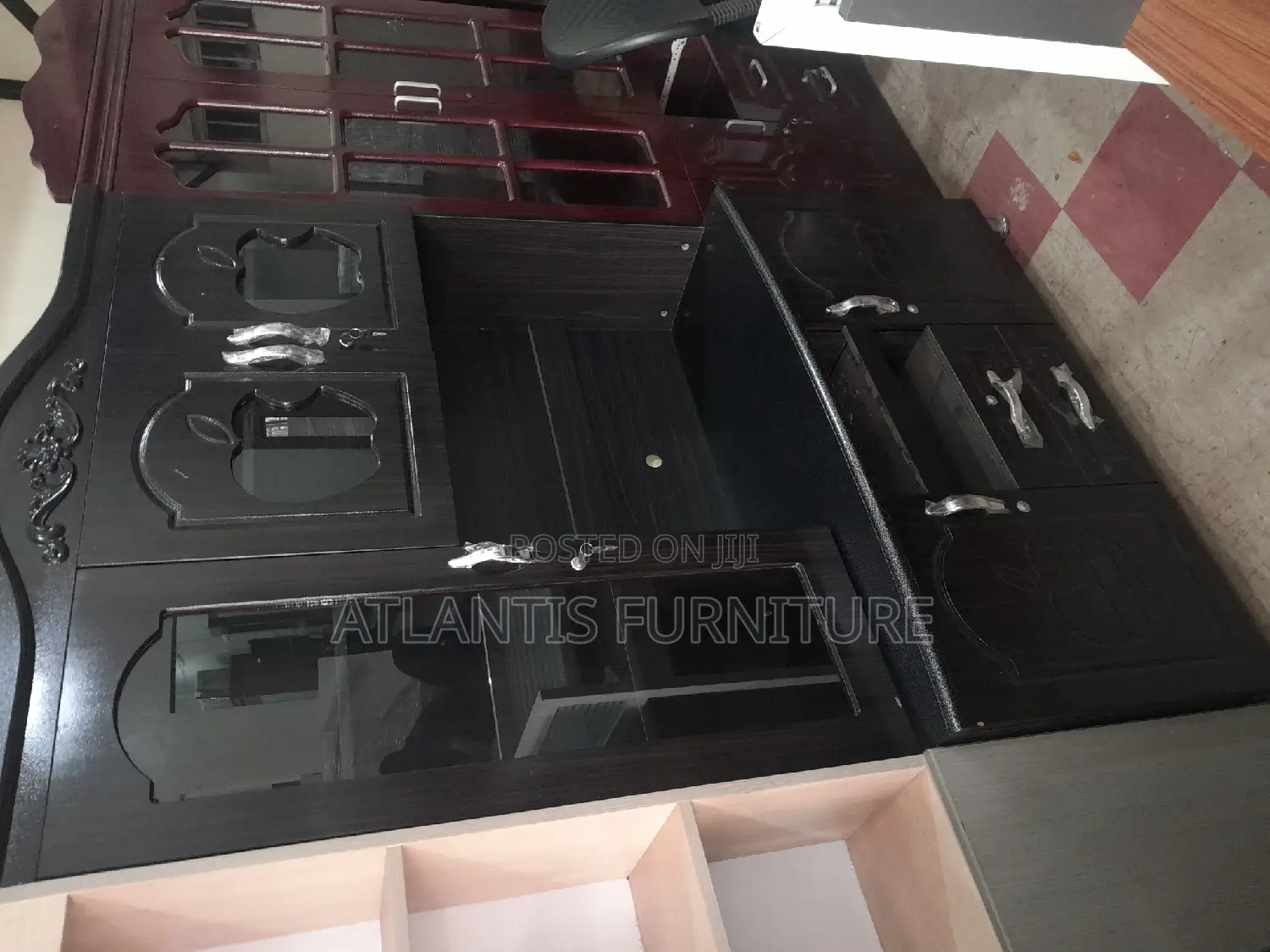 Executive Kitchen Cabinet (Black)
