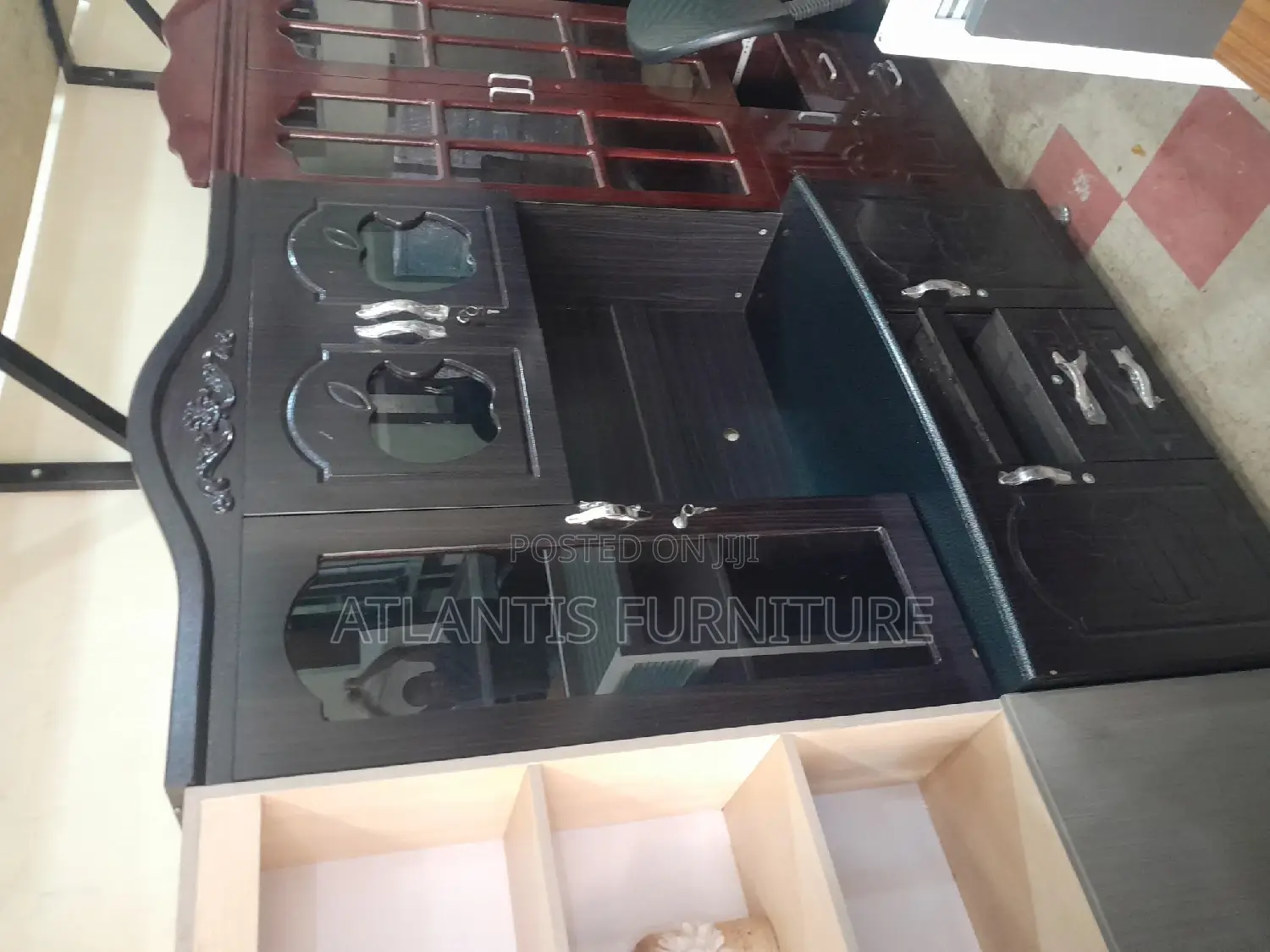 Executive Kitchen Cabinet (Black)