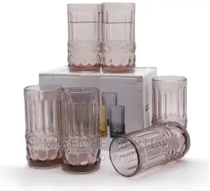 6pieces of Water Juice Glasses Cups Drinkware-