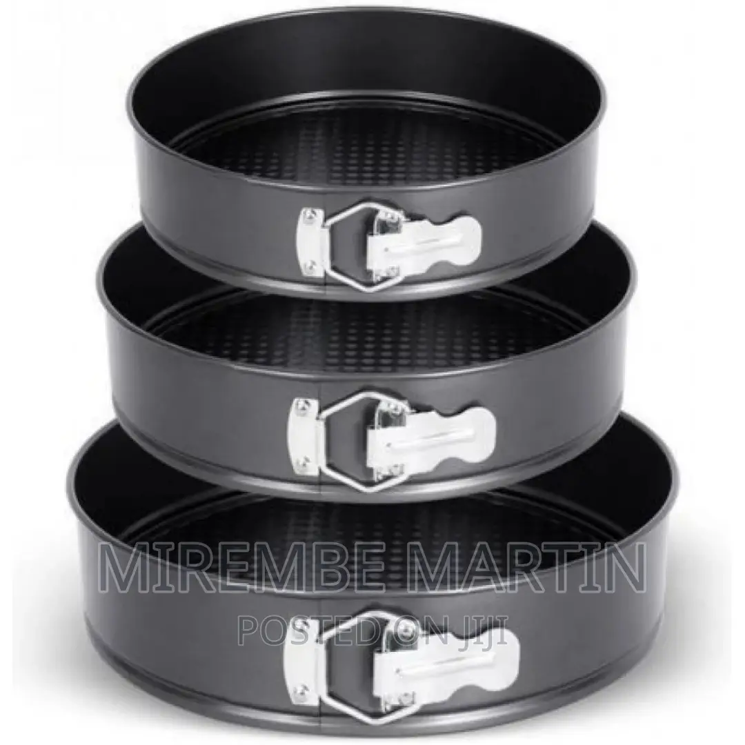 3 Pieces of Round Baking Cake Mould Pans Trays