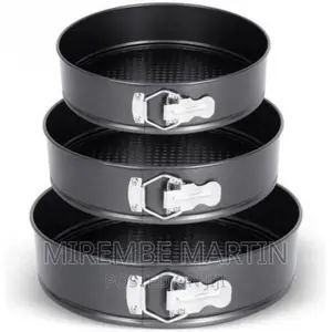 3 Pieces of Round Baking Cake Mould Pans Trays