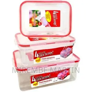 3 Pieces of Plastic Food Storage Container