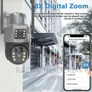 V380 Pro CCTV Simcard Solar Camera With Dual Lens