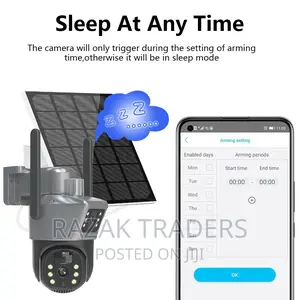V380 Pro CCTV Simcard Solar Camera With Dual Lens