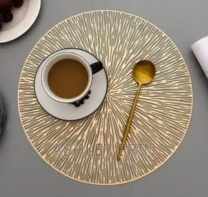 6pcs Round Golden Table Mat
