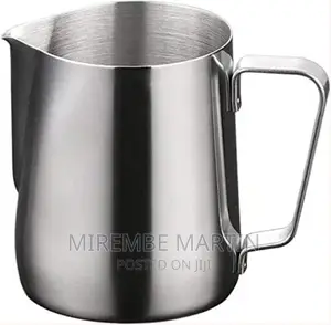 Milk Serving Cup Steel, Milk Jug for Coffee Latte Cappuccino