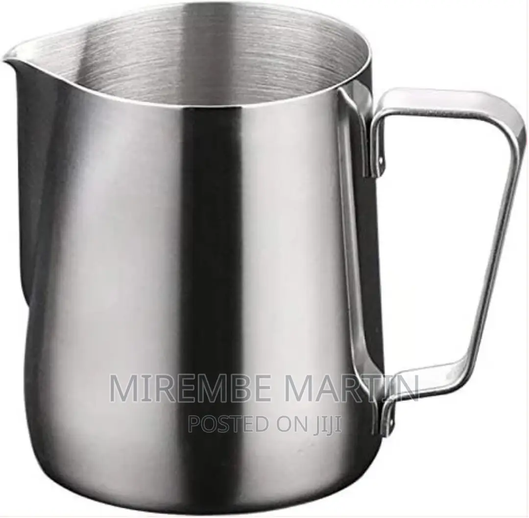 Milk Serving Cup Steel, Milk Jug for Coffee Latte Cappuccino
