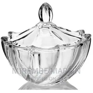 Glass Sugar Bowl/Candy Storage Jar
